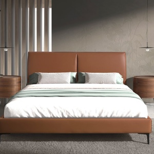 Pat dublu tapitat design LUX Brown 180x200cm - Img 5