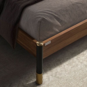 Pat dublu tapitat design LUX Dark grey, 160x200cm - Img 8