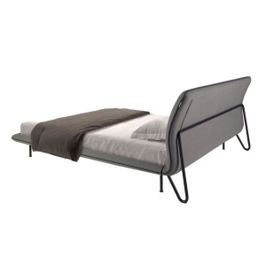 Pat dublu tapitat design LUX Dark grey 180x200cm - Img 4