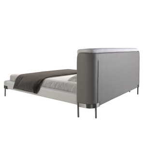 Pat dublu tapitat design LUX Light grey 180x200cm - Img 9