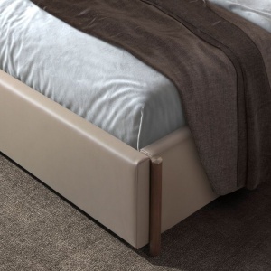 Pat dublu tapitat design LUX Mink 180x200cm - Img 9
