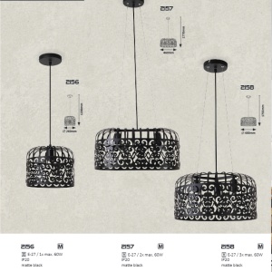 Pendul design clasic ALESSANDRA negru mat 2156 RX - Img 6