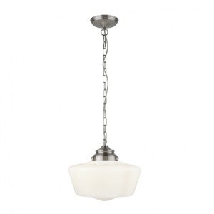 Pendul design clasic IP44 School House argintiu satin 8071-1SS SRT - Img 1