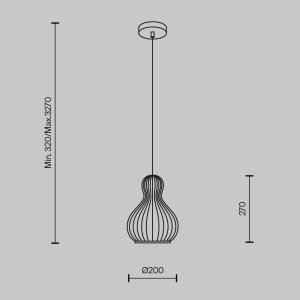Pendul design decorativ natural Roots 20cm 226700 universul-luminii.ro