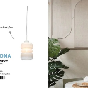 Pendul design decorativ Verona gradient/alb - Img 11