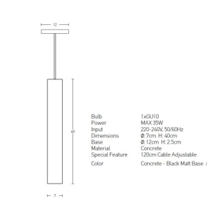 Pendul design industrial Sulivan 7cm 118120 universul-luminii.ro