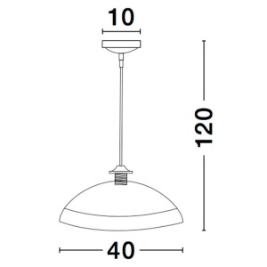 Pendul design modern BENITO, crom NVL-9112142 - Img 4