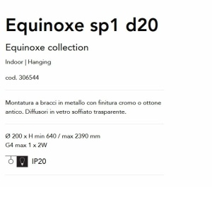 Pendul design modern Equinoxe sp1 d20 CROMO - Img 2