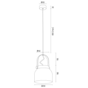 Pendul design modern LOGAN alb 124140 universul-luminii.ro