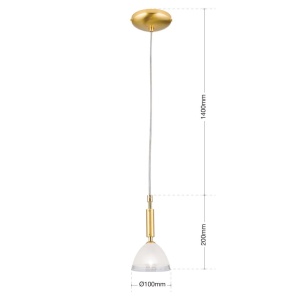 Pendul design modern OPALDESIGN 10cm, auriu mat - Img 7