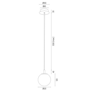Pendul design modern Paloma 12cm 226240 universul-luminii.ro