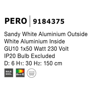 Pendul design modern Pero alb NVL-9184375 - Img 3