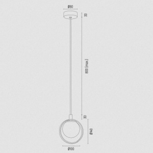 Pendul design modern Saturnia auriu, verde - Img 4