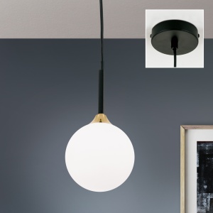 Pendul design modern SNOWWHITE negru/auriu - Img 2