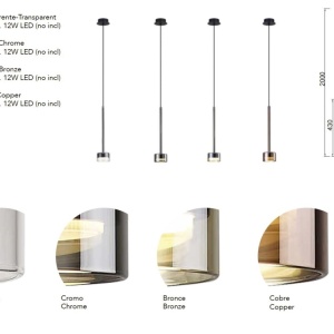 Pendul design modern TONIC transparent 139450 universul-luminii.ro