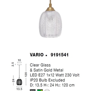 Pendul design modern VARIO, 13,5cm 75060 universul-luminii.ro