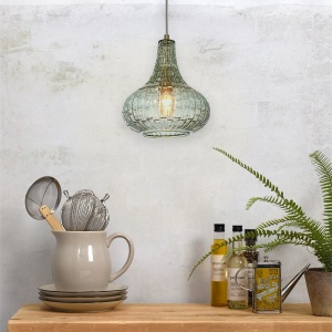 Pendul design modern Venice drop green 224220 universul-luminii.ro