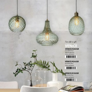 Pendul design modern Venice globe green 224210 universul-luminii.ro