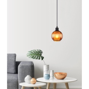 Pendul design modern ZUMBA negru/bronz 157560 universul-luminii.ro
