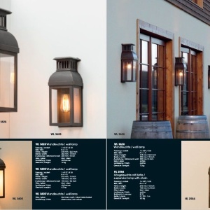 Pendul iluminat exterior din fier forjat, HL 2584 61480 universul-luminii.ro