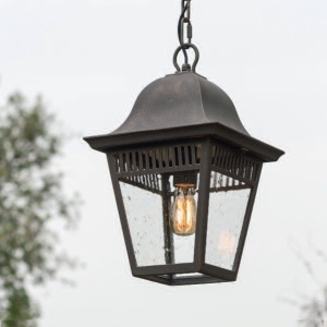 Pendul iluminat exterior din fier forjat, HL 2629