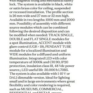 Pendul LED, accesoriu pentru sina magnetica Ego negru 12w 3000k on-off 223450 universul-luminii.ro