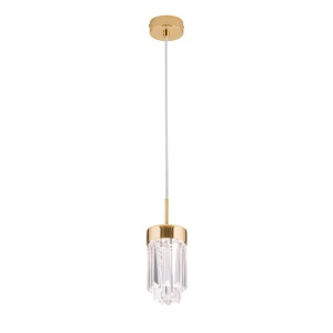 Pendul LED cu cristal K9 design elegant PRISM auriu - Img 4