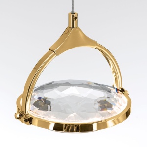 Pendul LED cu cristal K9 design lux MOON auriu 234640 universul-luminii.ro