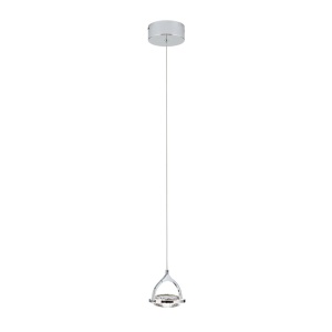 Pendul LED cu cristal K9 design lux MOON crom 156290 universul-luminii.ro