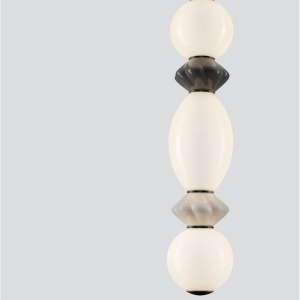 Pendul LED decorativ ceramic gri, alb, PALLINA 244920 universul-luminii.ro