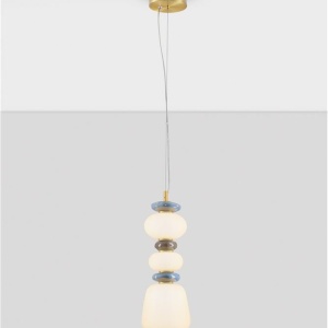Pendul LED decorativ ceramic maro, albastru, alb, PALO II 244950 universul-luminii.ro