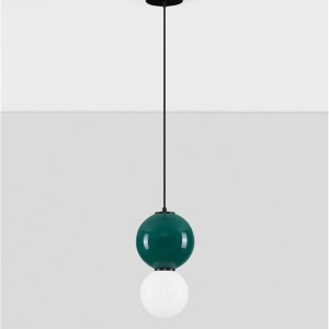Pendul LED decorativ portelan jasper, sticla alb, NOESIS 244990 universul-luminii.ro