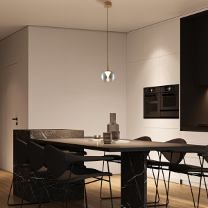 Pendul LED design decorativ ANDROMEDA auriu/crom - Img 2