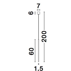 Pendul LED design liniar ELETTRA auriu 91060 universul-luminii.ro
