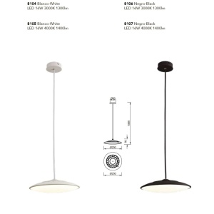 Pendul LED design minimalist SLIM 16W 3000k - Img 3