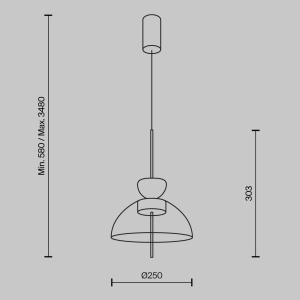 Pendul LED design modern Bangkok D-25cm 241820 universul-luminii.ro