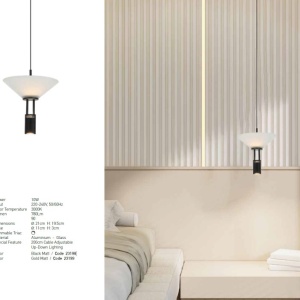 Pendul LED design modern decorativ Newy aurie 153410 universul-luminii.ro