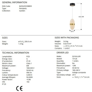 Pendul LED design modern Garden - Img 6
