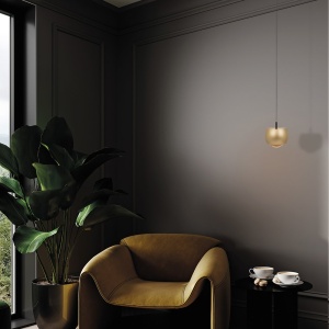 Pendul LED design modern ROLLER auriu - Img 2