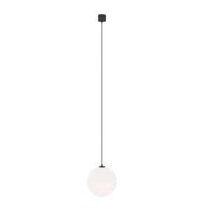 Pendul LED design tehnic Luna negru, 3000K