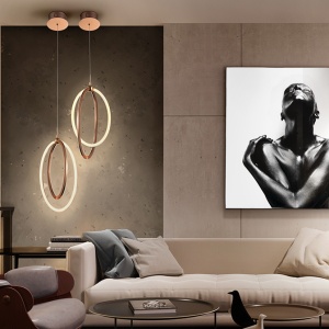 Pendul LED design ultra-modern Ocellis auriu roze SV-814263 - Img 3