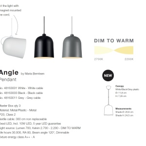 Pendul LED dimabil directionabil design modern Angle gri 48163011 DFTP - Img 4