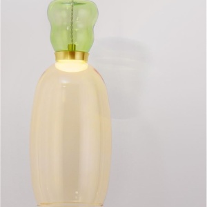 Pendul LED, Lustra design modern Pluma verde deschis/ galben 148170 universul-luminii.ro