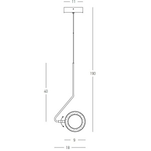 Pendul LED, Lustra suspendata moderna Lord 117920 universul-luminii.ro