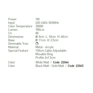 Pendul LED, Lustra suspendata moderna Lord 117930 universul-luminii.ro