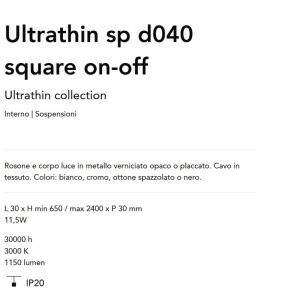 Pendul LED minimalist Ultrathin sp d040 square on-off alama - Img 5