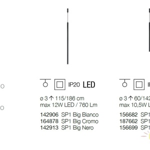 Pendul LED modern design ultra-slim ULTRATHIN SP1 SMALL alb 156682 47200 universul-luminii.ro