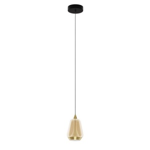Pendul LED modern, Metal, Sticla, Champaign, ALISH