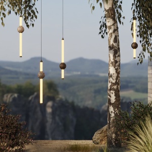 Pendul LED modern, Travertin, Verdes - Img 4