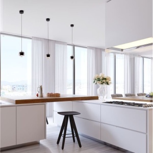 Pendul LED stil minimalist CONGA crom negru 232870 universul-luminii.ro